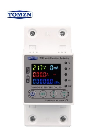 Tomzn 63a Wifi Akıllı Kaçak Akım Rölesi Tomzn 63 Amper Akım Koruyucu Röle Tompd-63lw Tomzn 63a Wifi Akıllı Kaçak Akım Rölesi Tomzn 63 Amper Akım Koruyucu Röle Tompd-63lw