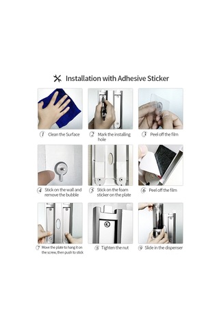 Tenfowee Duvar Montajlı Manuel Sabunluk, 200ml X 2, Şampuan Ve Duş Jeli Dispanseri, Banyo Ve Otel Kullanımı İçin Beyaz