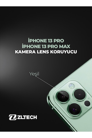 İphone 13pro/13pro Max Uyumlu Kamera Lens Koruyucu Yeşil