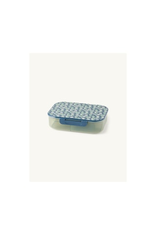 Sostrene Grene Çiçekli Lunch Box Bölmeli Saklama Kutusu 21 X16 Cm Mavi