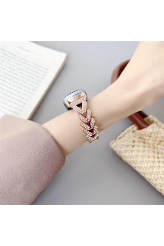 Xiaomi Mi Band 9 İçin Bling Bileklik Şık Akıllı Bantlar Kadınlar İçin Yedek Saat Kayışı Kolay Ayarlanabilir Mi Band 8 Bileklik