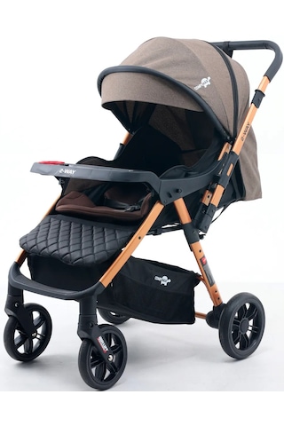 2-way Çift Yönlü Bebek Arabası Wood Brown