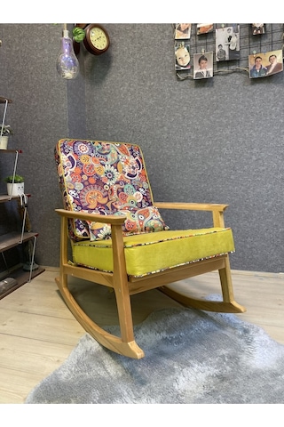 Asedia Asedia Iskandinav Kestane Sarı Retro Sallanan Bahçe Koltuğu Sarı
