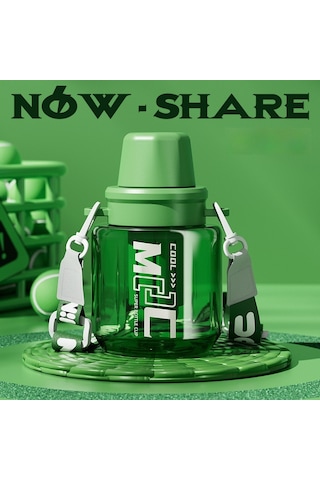 Tuomeng Su Bardağı Büyük Kapasiteli Yüksek Sıcaklığa Dayanıklı Plastik Dundun Kupası Büyük Göbek Kupası 750ml Yeşil