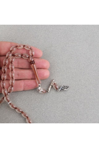 Kedigözü Alpaka Püsküllü Beyzi Kesim 7x11mm Tesbih- Kahverengi