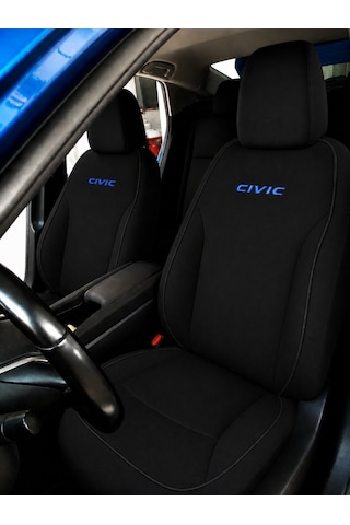 Civic Mavi Yazılı Civic Fc5 Fb7 Fd6 İes Vtec 2 İle Uyumlu Koltuk