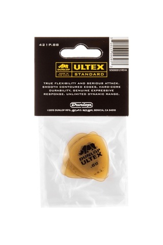 Dunlop Ultex 421p088 Standart, 0,88 Mm Gitar Penaları, 6'lı Paket