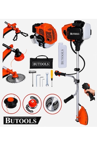 Butools BS-25 Yan Tipi Benzinli Motorlu Ot Çalı Tırpanı Çim Biçme Makinesi Tırpan