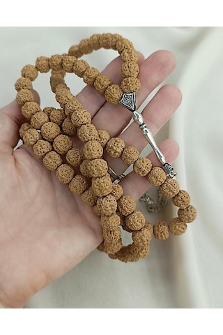 Tesbih 99 Lük 10 Mm Doğal Rudraksha Rudraşka Tespih