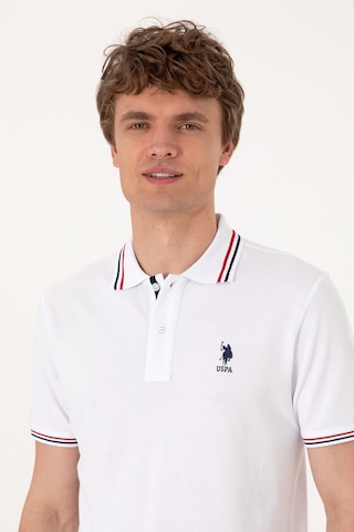 U.S. Polo Assn. Erkek Regular Fit Beyaz Polo Yaka Basic Tişört 50306011-VR013