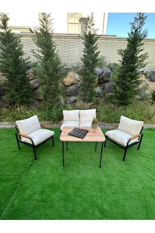 Duru Balkon, Bahçe, Cafe, Teras, Metal Koltuk Takımı 211 Masalı