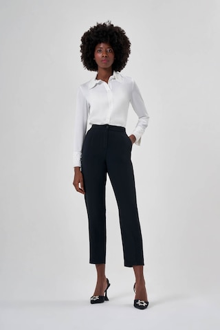 Mizalle Keten Dokulu Fit Siyah Pantolon Siyah
