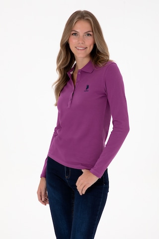 U.S. Polo Assn. Kadın Menekşe Basic Polo Yaka Sweatshırt 50307755-VR037