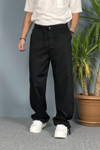 Beli Ve Paçası Bağcıklı Baggy Pantolon 001