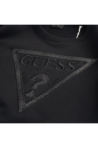 Guess Glitter Kadın Siyah Sweatshirt W5bq11kc8ı1-jblk Siyah