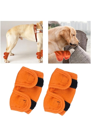 Homyl 2x Pet Diz Pedleri Bacak Desteği Brace Koruyucu Turuncu-m