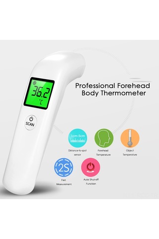 Ruicoo Lcd Ekranlı El Tipi Entegre Termometre - Dokunsuz Entegre Ölçüm, İki Renkli Arka Işık, Hassas Entegre Ölçüm Pil Yok