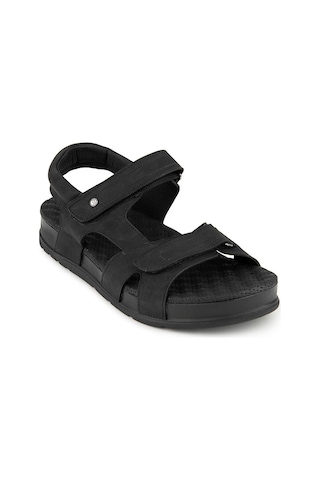 Muya Sagrado Anatomik Taban Topuk Dikeni Erkek Sandalet Siyah