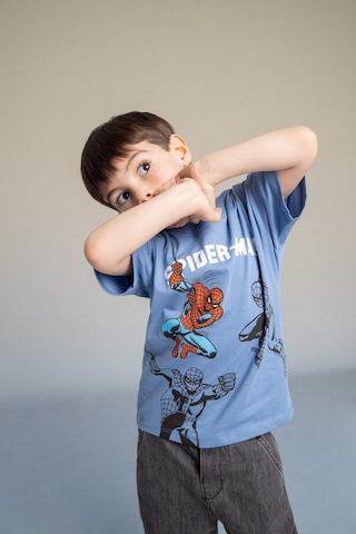 Defacto Marvel Spıderman Tişört Erkek Bebek G9908a526smbe105 Mavi-be105