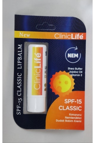 Cliniclife Dudak Bakım Kremi SPF-15 Classic