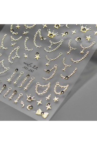 Flybuy 1 Adet 5d Elmas Yıldız Zincir Tırnak Sanat Çıkartmaları Lüks Tl056