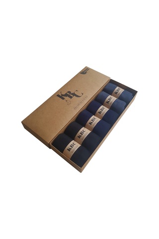 6'lı Çok Renkli Bambu Dikişsiz Klasik Yazlık Erkek Çorap Seti Füme - Lacivert - Siyah