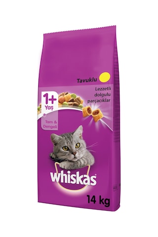 Whiskas Tavuklu ve Sebzeli Yetişkin Kedi Maması 14 KG