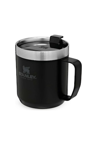 The Legendary Camp Mug Kapaklı Termos Bardak 0.35l 12oz - Matte Black Pebble Siyah
