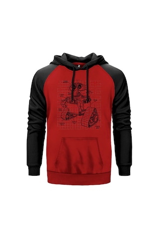 Starwars Robot Kırmızı Renk Reglan Kol Sweatshirt