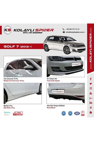 Vw Golf 7 Ön Tampon Altı Dil Mod Fiber 2013 Ve Sonrası
