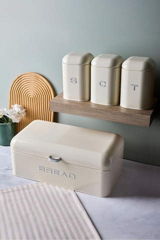 Plus Ekmek Kutusu Ve 3'lü Saklama Kabı 0185 Krem Krem