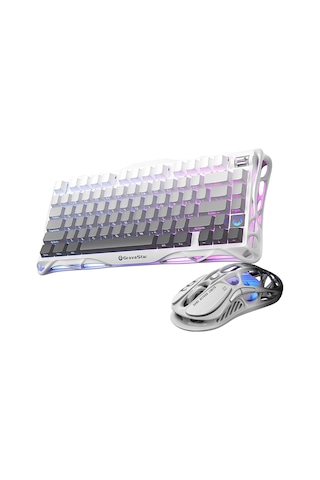 Gravastar Mercury K1+m1 Pro Kablosuz Rgb Işıklı Mekanik Q Gaming Klavye Ve Optik Mouse Seti