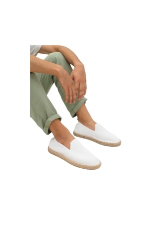 Unisex El Yapımı Triko Espadril Beyaz-beyaz Beyaz