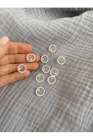 Siberiana Şeffaf Kamışımlı Payetli Bluz Düğmesi 220910811