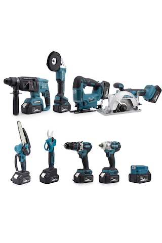 Chelikbei 36V Akülü Vidalama Seti 9'lu Mavi