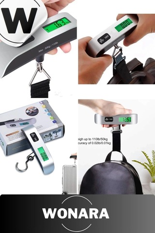 Dijital Lcd Ekranlı Hassas Taşınabilir Pratik Seyahat Bagaj Tartısı 50 Kg Kapasiteli Ağırlık Tartı