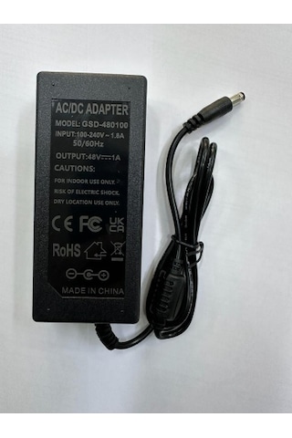 48 Volt 1 Amper Adaptör 48v 1a Adaptör 48 Volt 5.5 Mm 2.5 Mm Adaptör