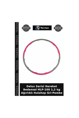 Delux Serisi Hareket Bedensel Hlp-100 1,2 Kg Ağırlıklı Hulohop Gri-pembe