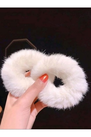 2 Li Beyaz Peluş Lastik Toka Seti Kadın Çocuk Mandal Toka Lastik Toka Seti Toka Organizer Toka Kız Çocuk Toka Toka Diğer