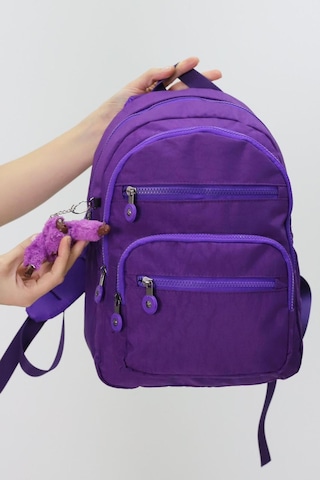 Sevimli Peluş Figürlü Günlük Kadın Sırt Çantası Şık, Kullanışlı, Okula Ve Seyahate Uygun Mor
