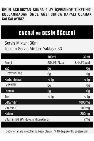 Mustang Nutrition L-carnitine 4000 Mg 1000 Ml 2 Li Avantaj Paketi 33 Servis Limon + 2 X L-karnitin Shot Hediyeli