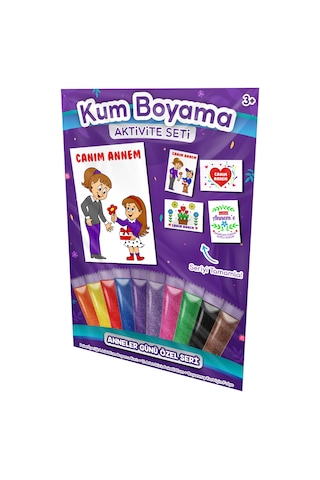 Kız Çocuktan Anneler Günü Anneler Günü Özel Kum Boyama