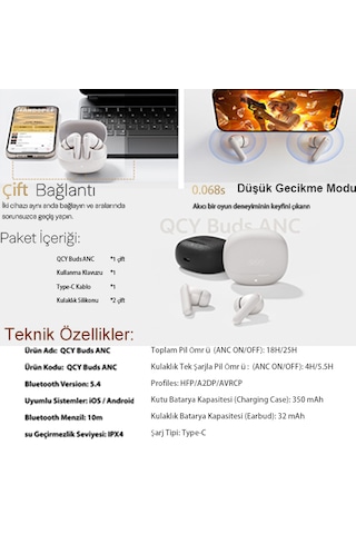 Qcy Buds ANC HT15 Bluetooth Kulaklık