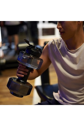 Novahub Yeni Yaratıcı Spor Şişesi 2600ml Kapasiteli Plastik Dambıl Fincan, Fitness Kupası, Sonbahar-kış Reklam Su Bardağı, Sarı, Çok Renkli 2600ml Dambıl Fincan Çok Renkli