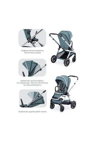 Kanz Explorer Autofold Travel Sistem Bebek Arabası Hunter Green