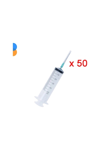 Genject 50ml 3p Contalı 3p Yeşil İğneli Enjektör 50'li Kutu