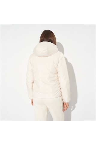 Puma Essentials Light Padded Kadın Beyaz Kapüşonlu Mont Beyaz