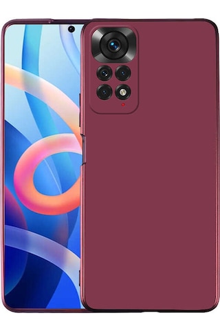 Zore Redmi Note 12 Pro 4g Kılıf Msra Premier Silikon Kapak - Mürdüm Mürdüm