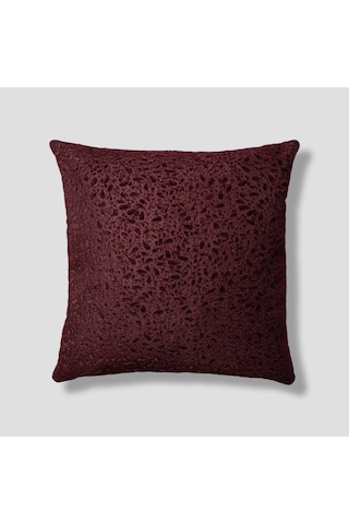 Sezyon Yuna Desenli 50 50 Bordo Kırlent Kılıfı Bordo