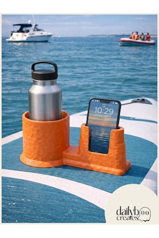 Sup Board Telefon Termos Tutucu Paddle Board Kano Aksesuar 3d Baskı Lastik Bağlantılı-turuncu